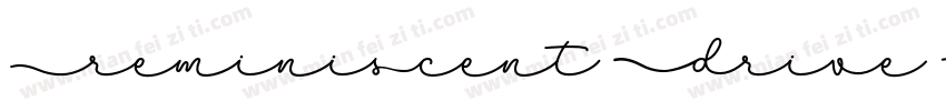 Reminiscent Drive Personal Use字体转换